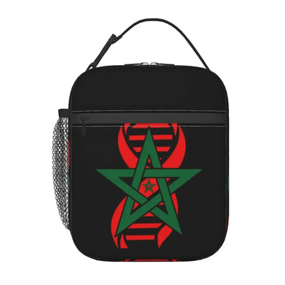 The Flag Of Morocco Thermal Insulated Lunch Bag Women Resuable Lunch Tote for School Office Outdoor Multifunction Food Box