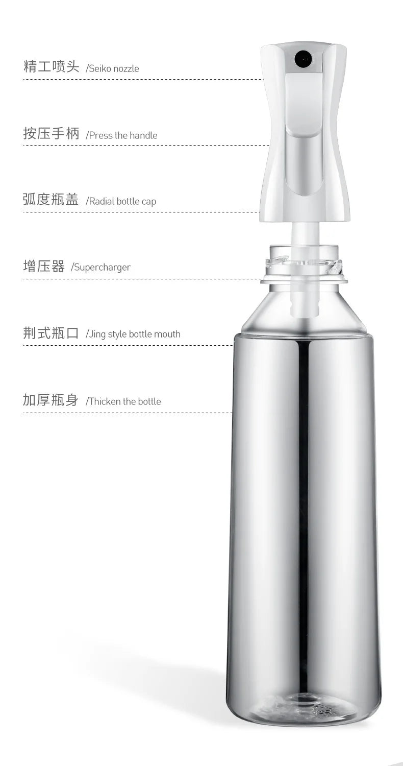 High Pressure Continuous Spray Bottle Hair Care Makeup Water Replenishing Spray Bottle Separate Bottle Press Mist Spray Bottle