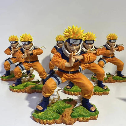 Naruto Anime Figures Uzumaki Naruto Shadow Split Technique 20cm Figurine PVC Model Doll Collection Perimeter Toys Kids Gifts