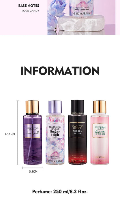 Body spray Big Brand Victoria Women's  Fragrance Floral and Fruit Tone Lasting Fragrance Thailand's Best seller 250ml