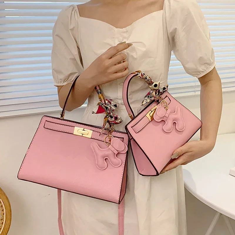 New Year Premium Luxury Ladies Handbag PU Imitation Leather Designer Office Shoulder Bag Women's High Quality Pony Crossbody Bag