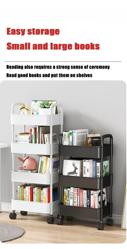 Mobile Storage Rack Trolley Household Kitchen Multifunctional Cart With Wheels Rack Bedroom Multi-Layer Storage Home Accessories