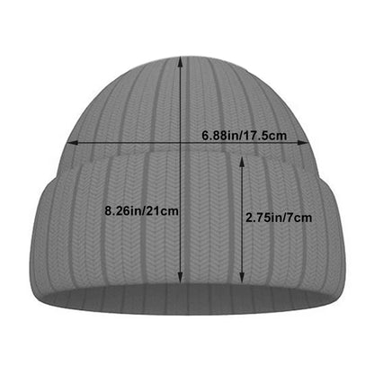 Unisex WY Letter Embroidery Beanies Autumn Winter Warm Hat Hip Caps for Women Men