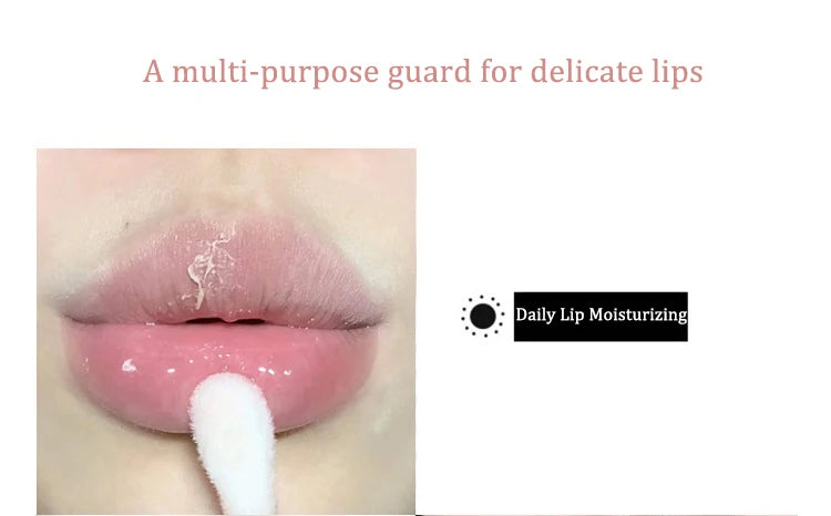 Crystal Jelly Lip Oil Hydrating Plumping Lip Coat For Lipstick Lipgloss Tinted Clear Lip Plumper Serum Lip Care Fruit Lip Balm