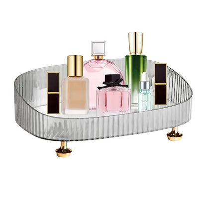 Luxury Makeup Perfume Desktop Organizer Dresser Countertop Cosmetics Storage Box Snack Fruit Serving Tray Bathroom Living Room