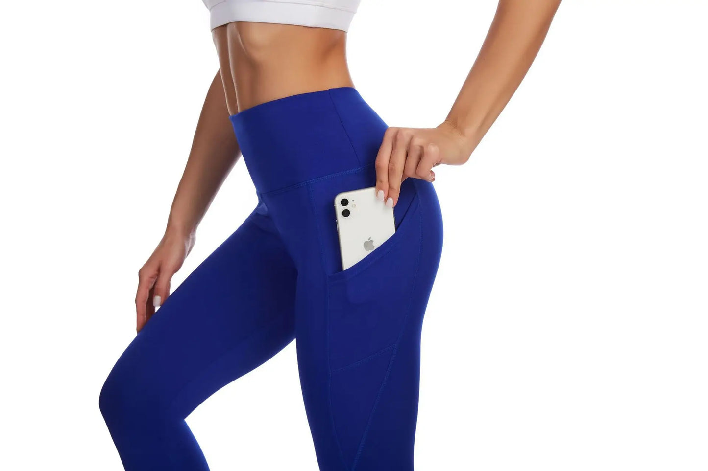 Fashion Women's High Waist Skinny Fitness Exercise Leggings with Pockets Gym Sport Workout Running Pant Comfy Yoga Trousers