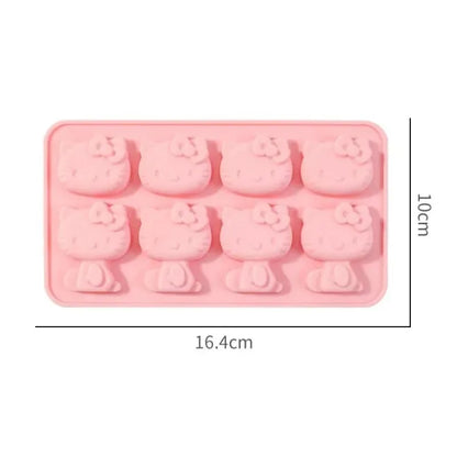 Kawaii Hello Kitty Ice Tray Silicone Mold Sanrio Cute Kuromi DIY Chocolate Biscuit Mold Baking Tool My Melody Candy Mold Gift