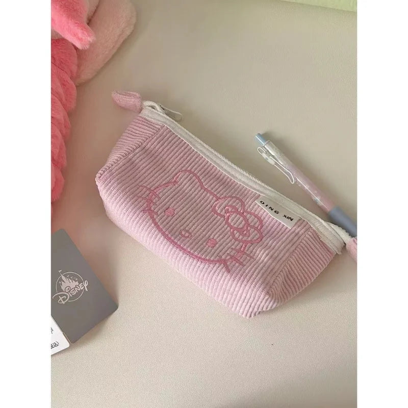 Sanrio Hello Kitty Pencil Case Cute Cartoon Bilayer High-capacity Good-looking Pencil Case Fashion School Supplies Kawaii Gifts