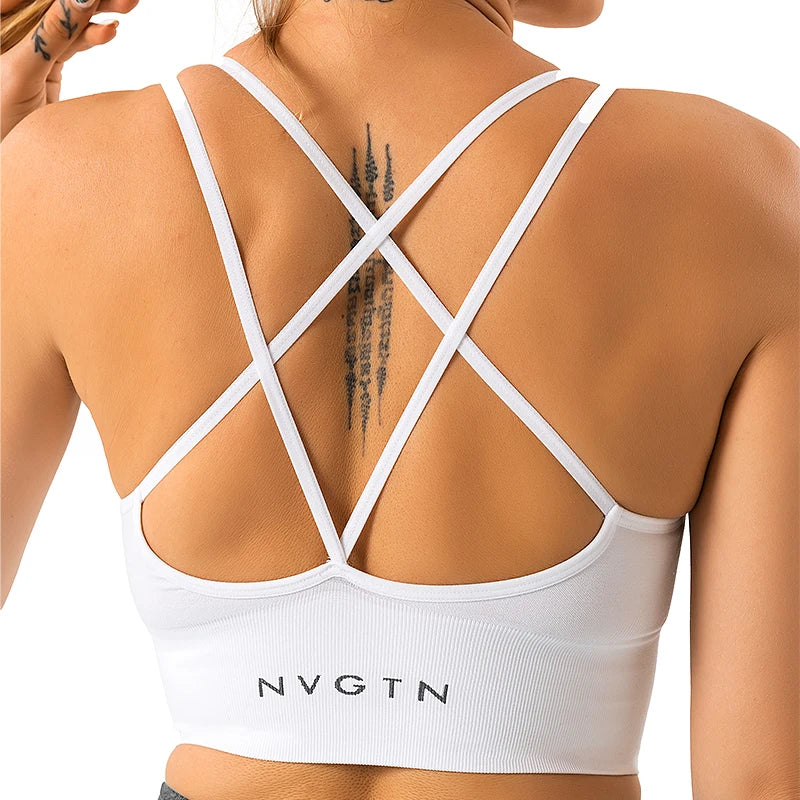 Nvgtn Seamless Flourish Seamless Bra Spandex Top Woman Fitness Elastic Breathable Breast Enhancement Leisure Sports Underwear