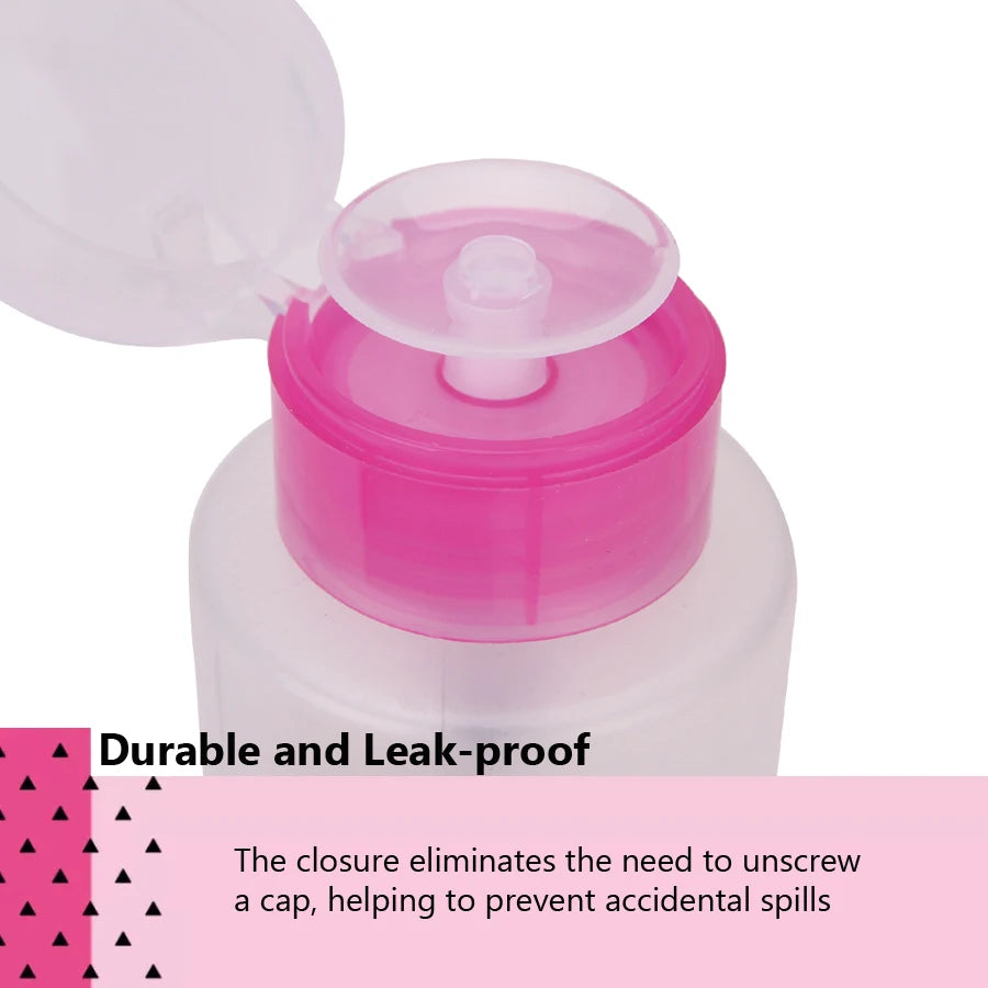 75ML Nail Art Mini Pump Dispenser Empty Bottle Acrylic Gel Polish Remover Cleaner Liquid Container Storage Small Pressure