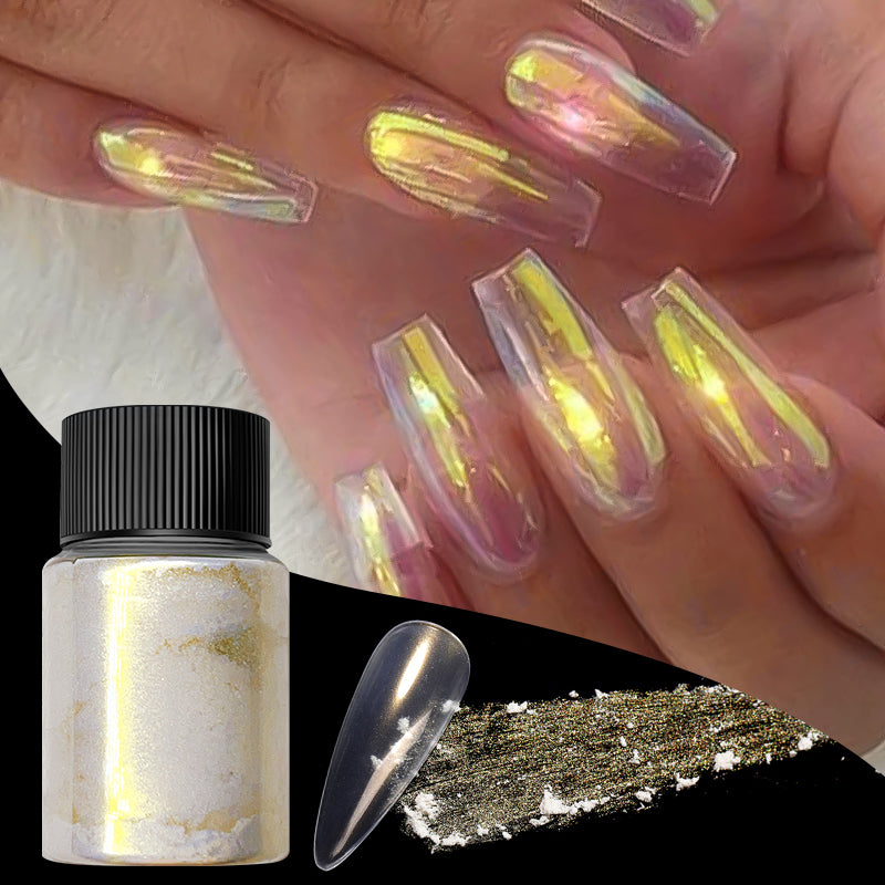 10g/Bottle Pearl Nail Powder  Nail Glitter Aurora Pigment Powder For  Chrome Manicure Nail Decoration