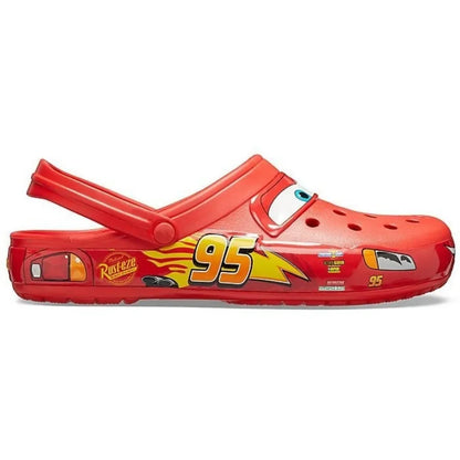 Aoger Disney Lightning Mcqueen Pixar Cartoon Solid Waterproof Slippers Outdoor Beach Shoes Sandals Casual Ankle-Wrap Eva Gift