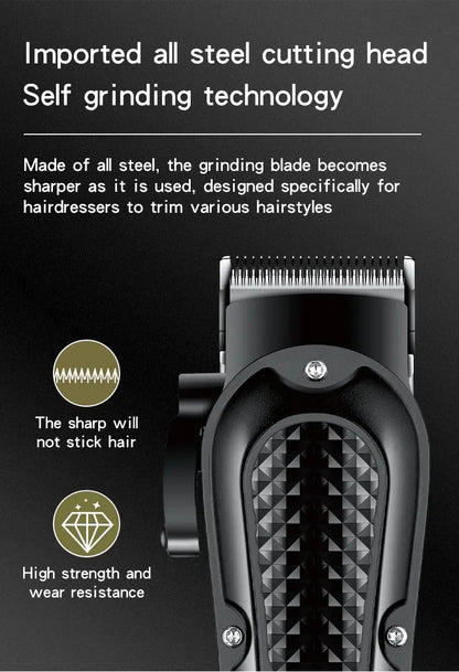 Hiena HYN-212 Electric Hair Clipper UBS Rechargeable Cordless Beard Trimmer Men Powerful Electric Hair Clipper Trimming Tool