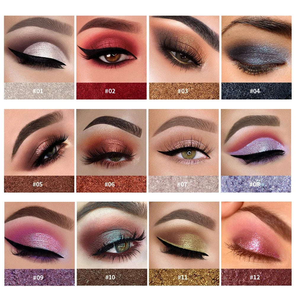 Mashed Potatoes Eye Shadow Metal Chameleon Makeup Palette Shimmer Pigment Single Color Eye Shadow Shine Diamond Shadow