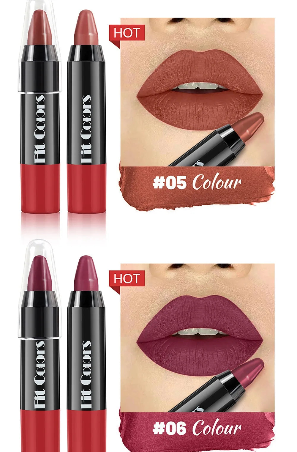 Nude Grey Pink Lip Liner Pen Matte Contour Tint Crayon Lipstick Non-stick Cup Waterproof Sexy Red Lip Shape Makeup Cosmetic