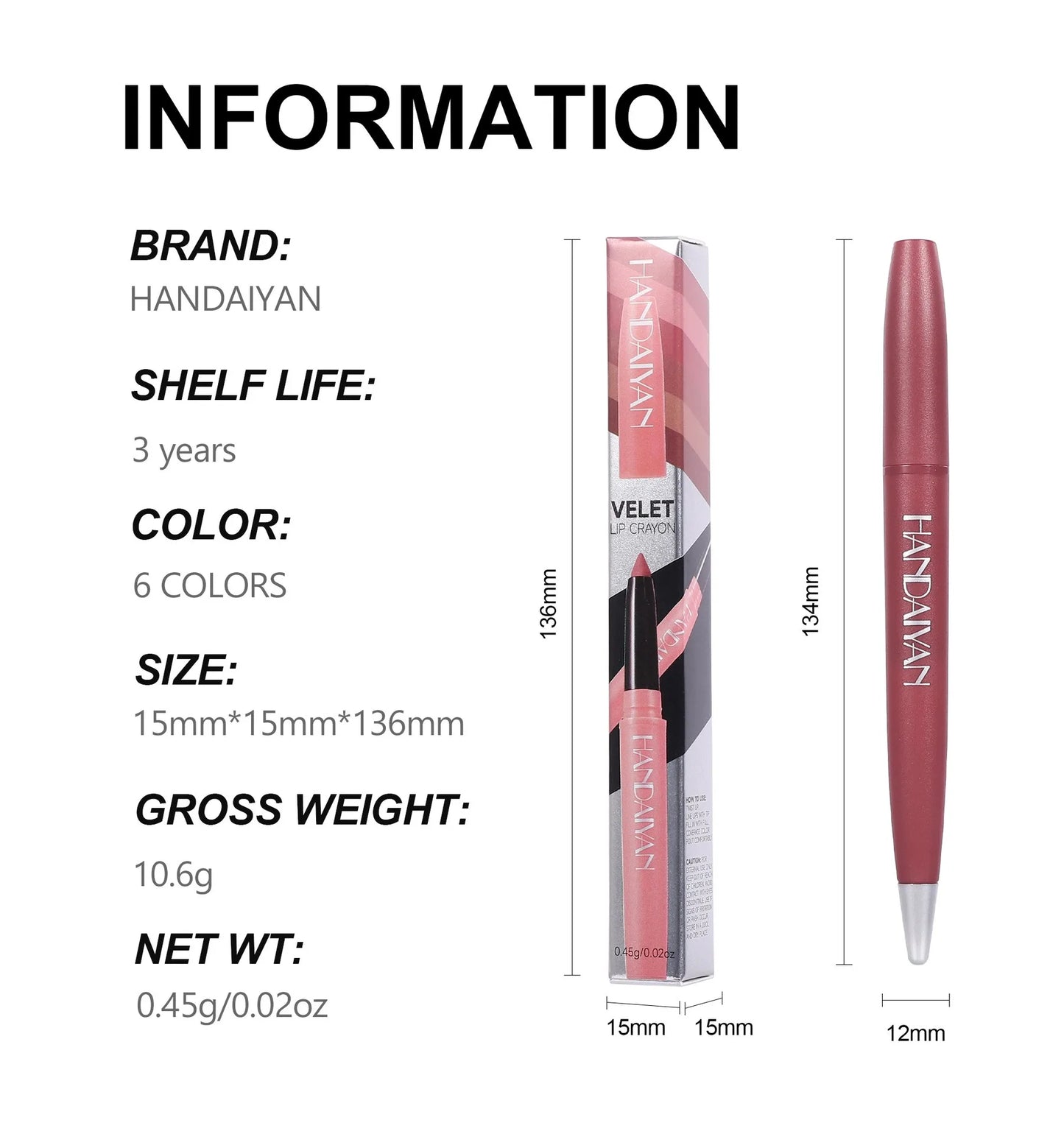 Outline Lips Liner Pencil Velvet Lip Crayon Soft Smooth Colorful Matte Contour Tint Slim Lipstick Long-Lasting Creamy Cosmetics