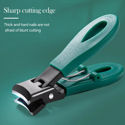 Large Opening Stainless Steel Nail Clippers Cutter Trimmer Anti-Splash Manicure Scissors Thick Hard Toenail Pedicure Tools