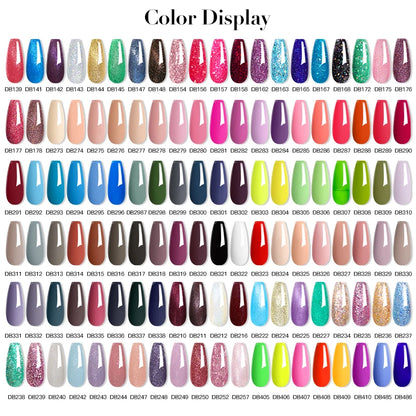 6Pcs Nude Pink Gel Nail Polish Set Winter Colors Glitter Semi Permanent Varnish Soak Off UV LED Gel Manicure Nail Art Gel Kits