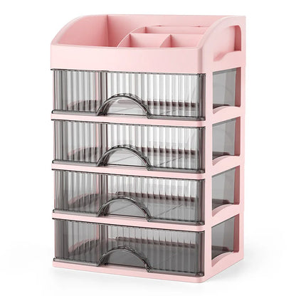 Multi-layer Desktop Drawer Case Jewelry Container Lipstick Holder Plastic Makeup Organizer Box Large Cosmetic Storage Boxes