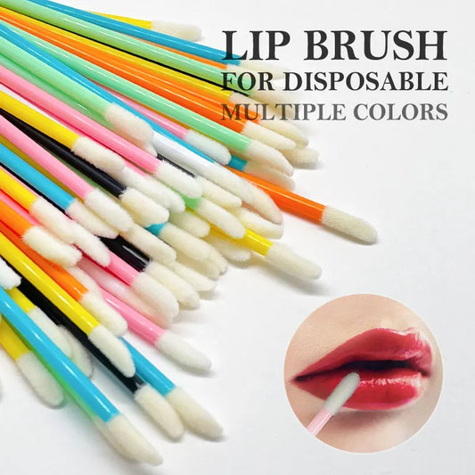 50pcs Disposable Lips Brush Mascara Wands Cleaner Makeup Labiales Brushes Eyelash Extension Lipstick Brush for Makeup Tools