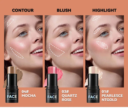 Makeup Face Contouring Bronzer Stick Multifunctional Highlighter Brightening Silkworm Blusher Rouge Cream Modify Concealer Pen