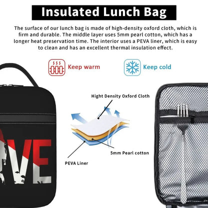 Scuba Diver Flag Resuable Lunch Box for Women Multifunction Dive Diving Thermal Cooler Food Insulated Lunch Bag Office Work