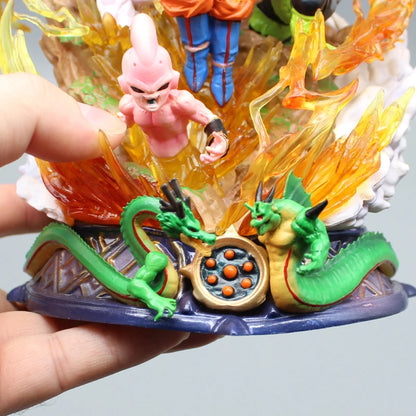 Dragon Ball Anime Figures Super Saiyan 23cm Action Figure Son Goku Shenron Model PVC Statue Doll Collection Desk Decora Xma Gift