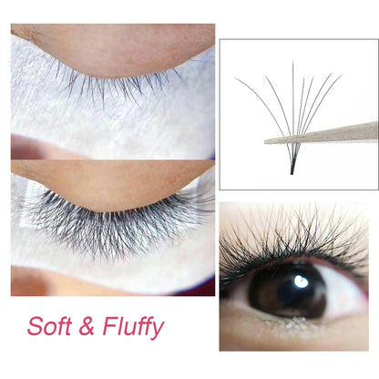 NAGARAKU Easy Fanning Eyelashes Makeup Easy Fans Wires Extension Bloom Auto Fans Eyelash Mega Volume Lashes Quality Natural