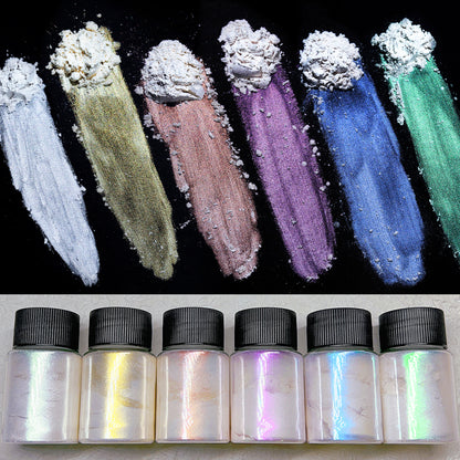 10g/Bottle Pearl Nail Powder  Nail Glitter Aurora Pigment Powder For  Chrome Manicure Nail Decoration