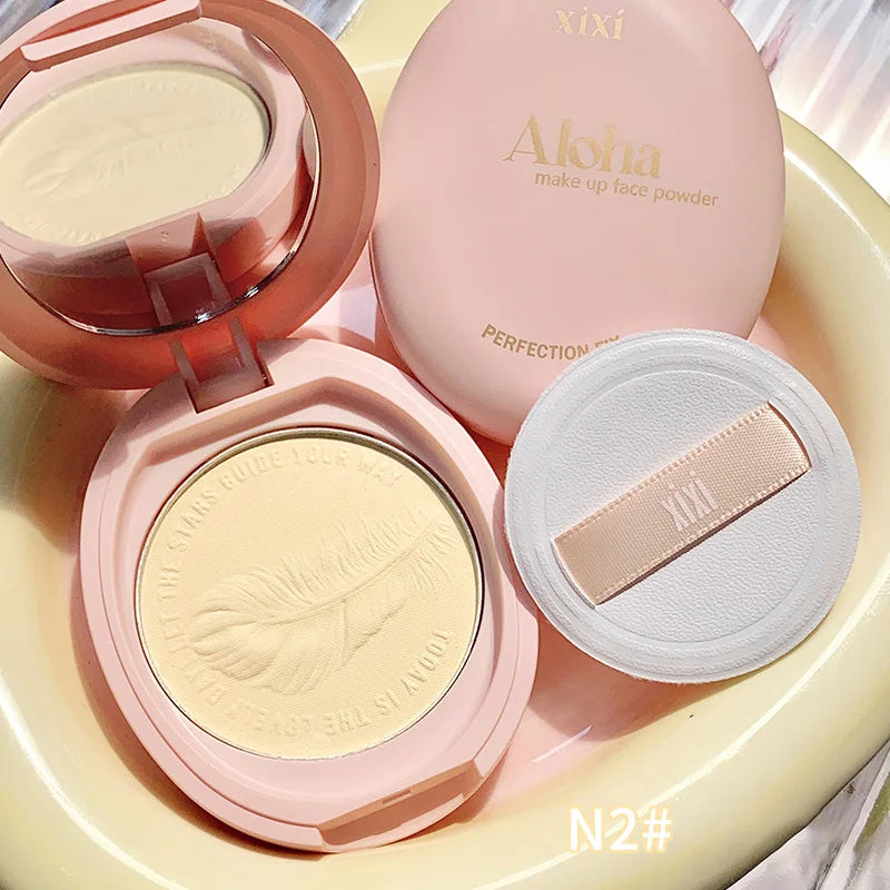 Face Powder Oil-control 24 Hours Long Lasting Waterproof Matte Pressed Powder Poreless Concealer Makeup Setting Compact Powder