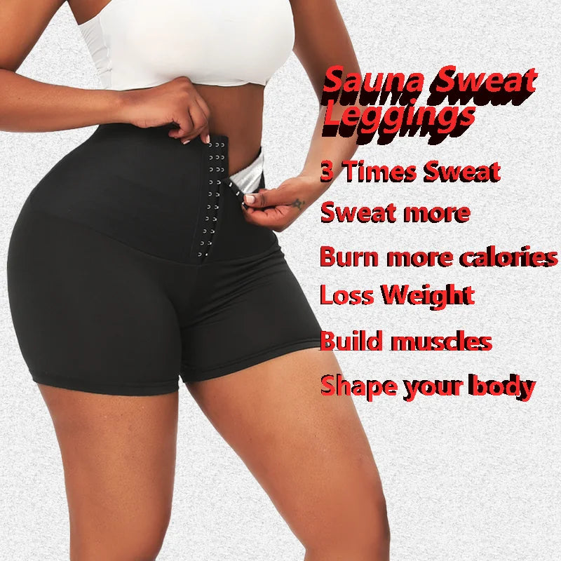 YBFDO Sweat Sauna Pants Body Shaper Weight Loss Slimming Shorts Shapewear Women Waist Trainer Hot Thermo Sweat Pants Fitness