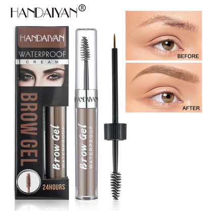 8 Color Liquid Eyebrow Cream Gel Waterproof Not easy to smudge Dyeing Eyebrow Tattoo Tint Double Head With Eyebrow Mascara Brush