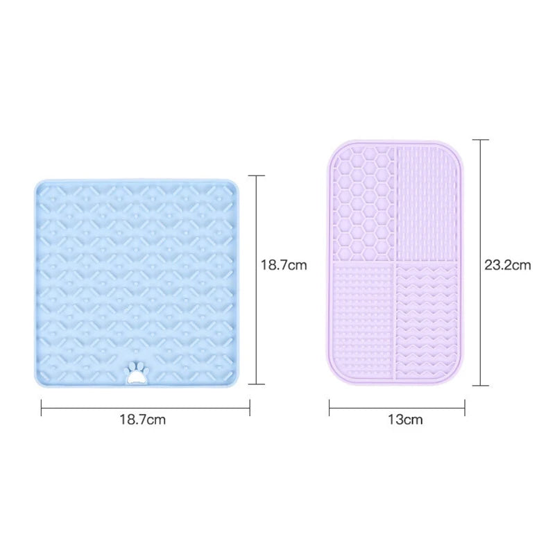 Pet Placemat Silicone Pets Eating Slowly Food Pad Cat Slow Feeding Mat Dog Lick Mats  Cats Dogs Feeding Supplies