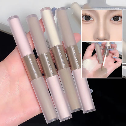 Liquid Contouring Stick High Gloss 2 In 1 Brightens Skin Warm Tone Grey Brown Nose Shadow Contour Matte Highlighter Face Bronzer