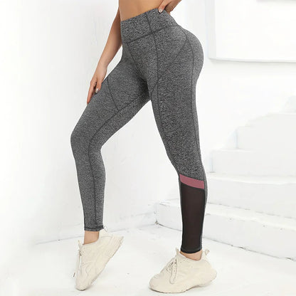 Colorblocked High Waist Yoga Pants Leggings for Women Tummy Control Workout Leggings for Women