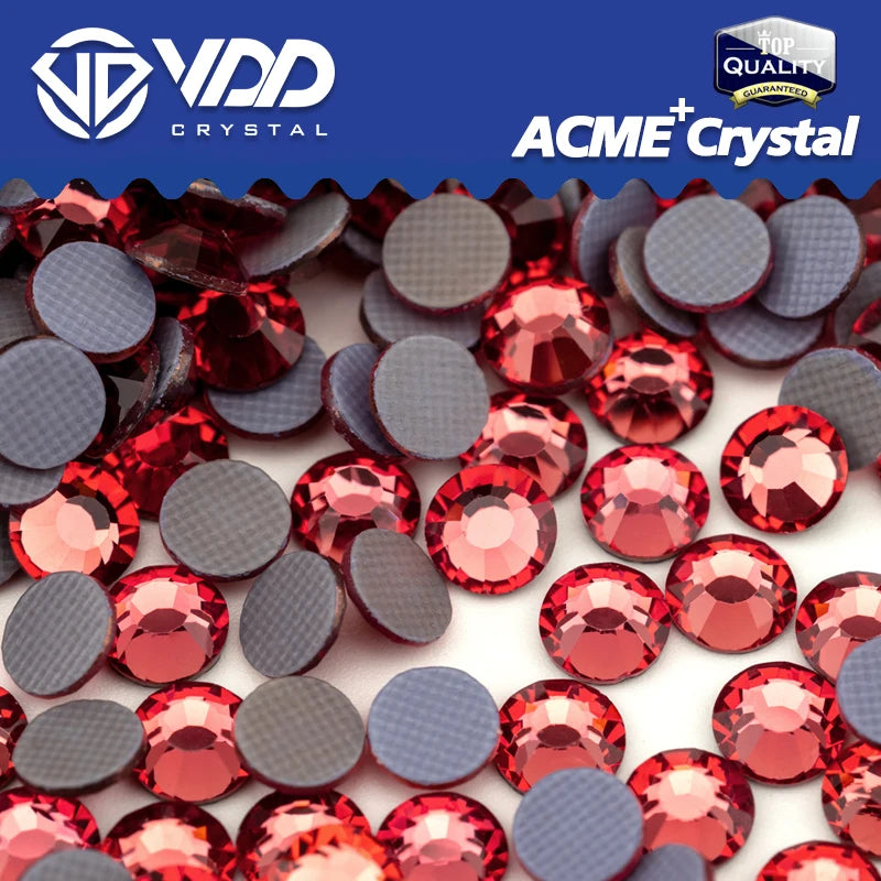 VDD 016 Padparadscha ACME+Series Glass Hot-Fix Rhinestones Crystal Glitter Flatback Diamond Strass Stones DIY Garment Decoration