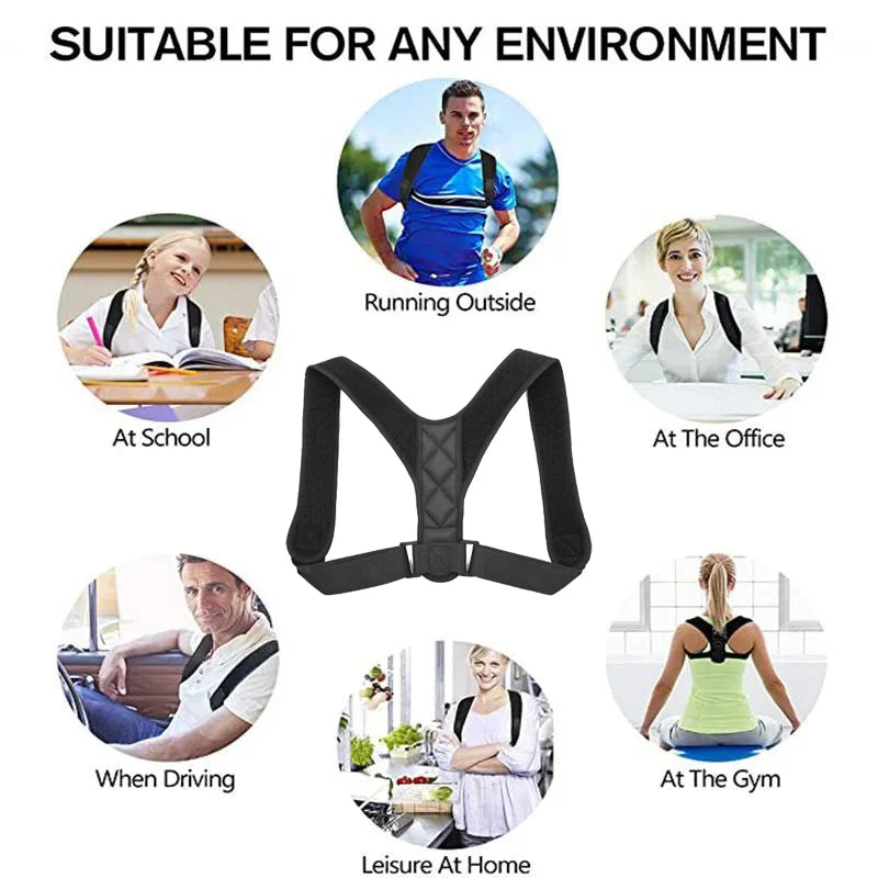 Back Posture Correction Belt Hunchback Corrector Adult Men and Women Sitting Posture Correction Belt Shoulder Straight Back