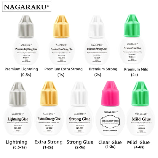 NAGARAKU Eyelashes Makeup 9 Different Glue for Lashes Eyelash Glue Low Fume Slightly Irritant Adhesive