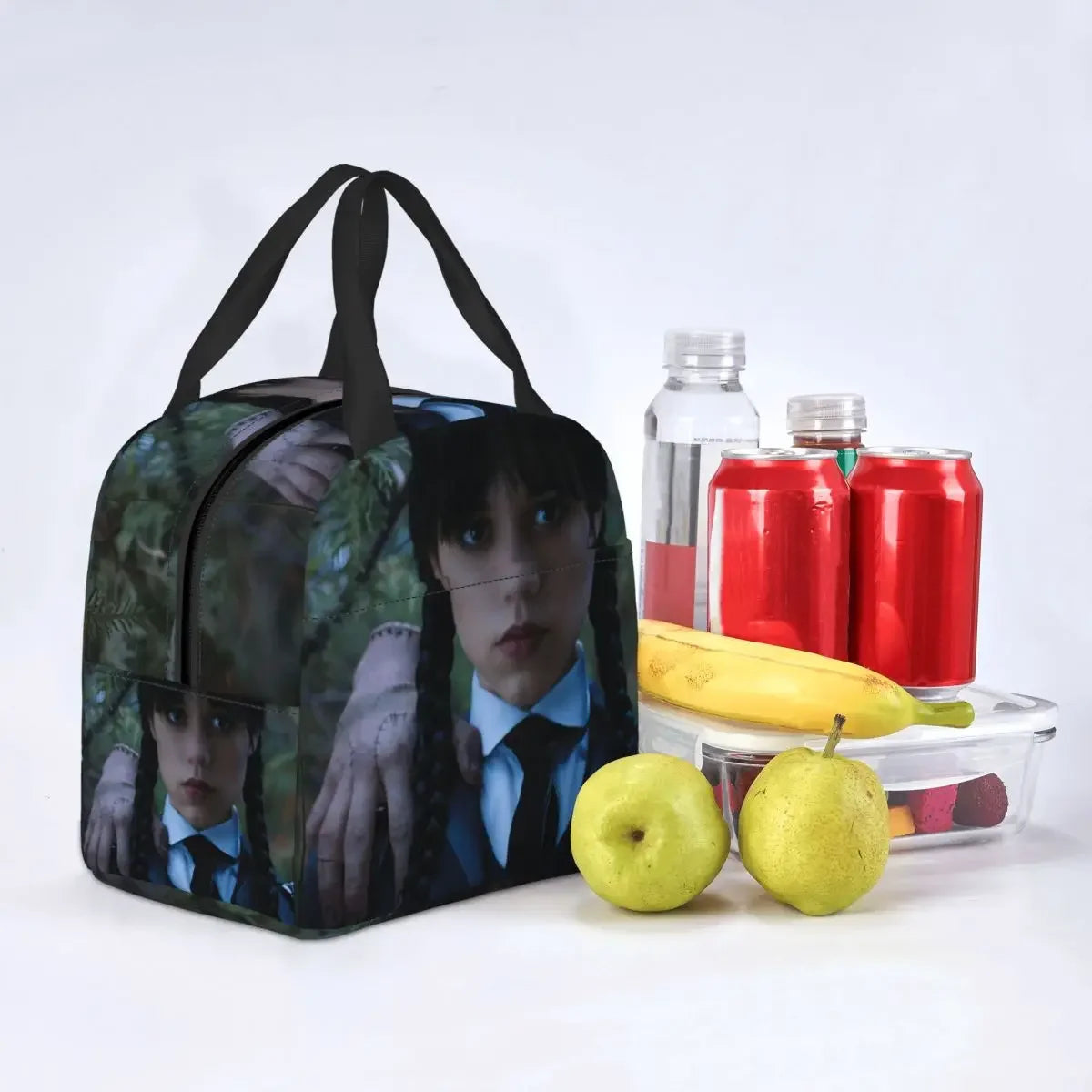 Wednesday Addams Insulated Lunch Bags for Camping Travel Comedy Horror TV Leakproof Thermal Cooler Lunch Box Women Children