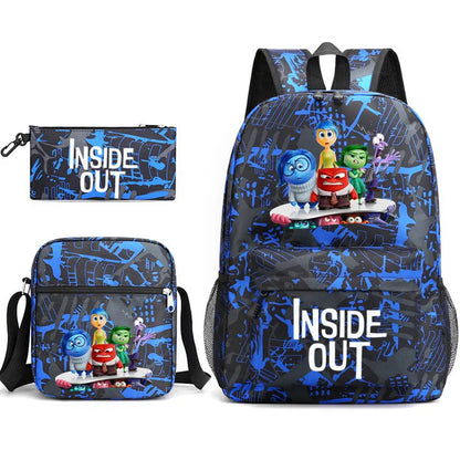 Inside Out 2 School Bag Cartoon Anime Kid Child Knapsack Teenager Printed Backpack Student Book Bag Rucksack For Children Gifts