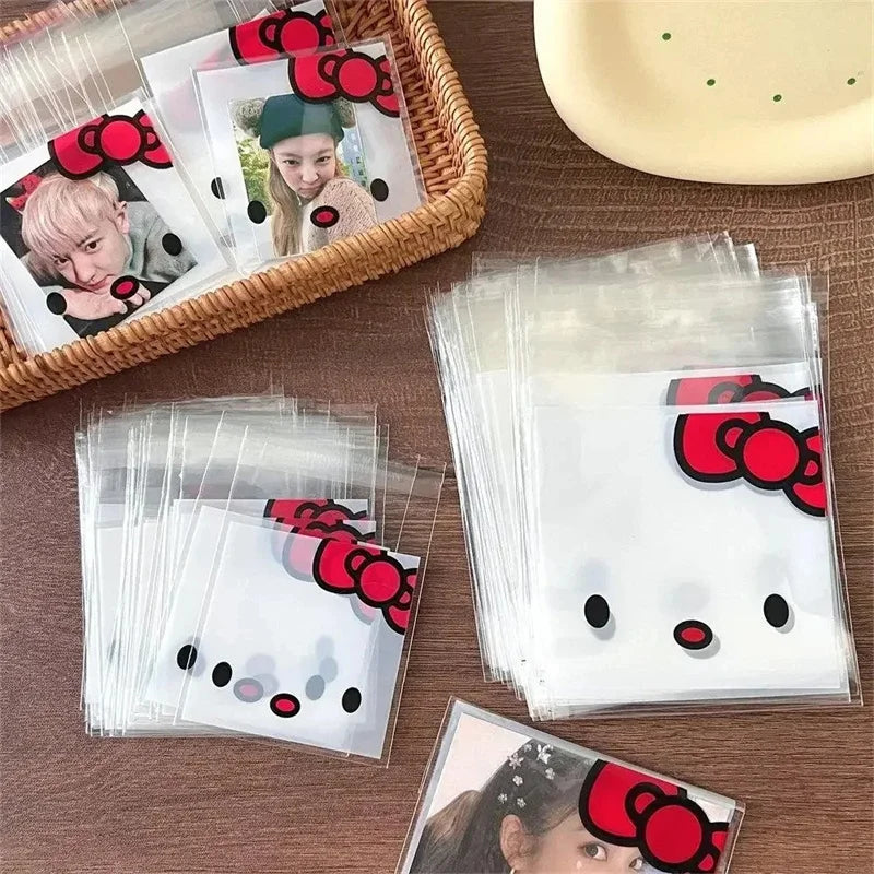 Hello Kitty Printed Ziplock Bag Star Card Packing Self-Sealing Storage Bag Cartoon Disposable Candy Sealable Bag