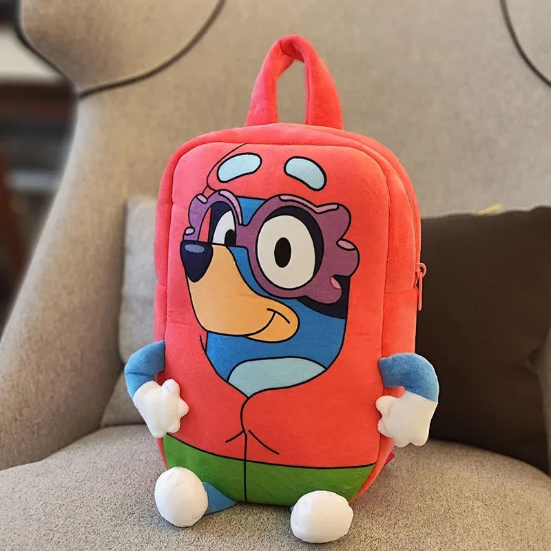 Bluey Anime Figures Kindergarten Kids Schoolbag Cartoon Bingo Plush Family Backpack Picnic Travel Photo Snack Bag Children Gifts