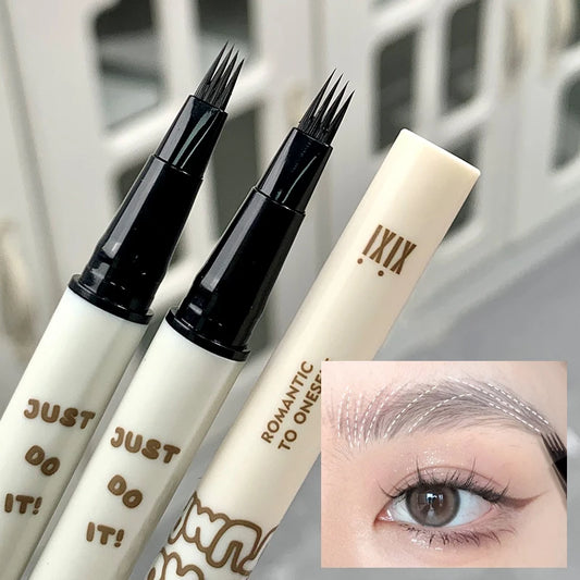 Four Claw Water Eyebrow Pen Natural Smooth Clear Roots 4 Point Head Liquid Eye Brow Liner Pencil Waterproof Eye Makeup Cosmetic