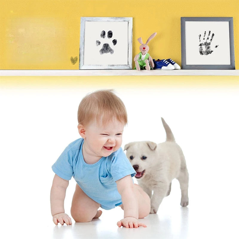 Cat Dog Paw Print Ink Kit Pad Safe Non-toxic Baby Footprints  Easy Diy Clean Touch Inkless Pet Souvenir Newborn Shower Handprint