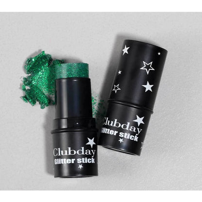 Green Sequins Glitter Gel Stick Multi-purpose Nail Hair Face Body Glitter Balm Flash Loose Sequins Cream Festival Stage Makeup