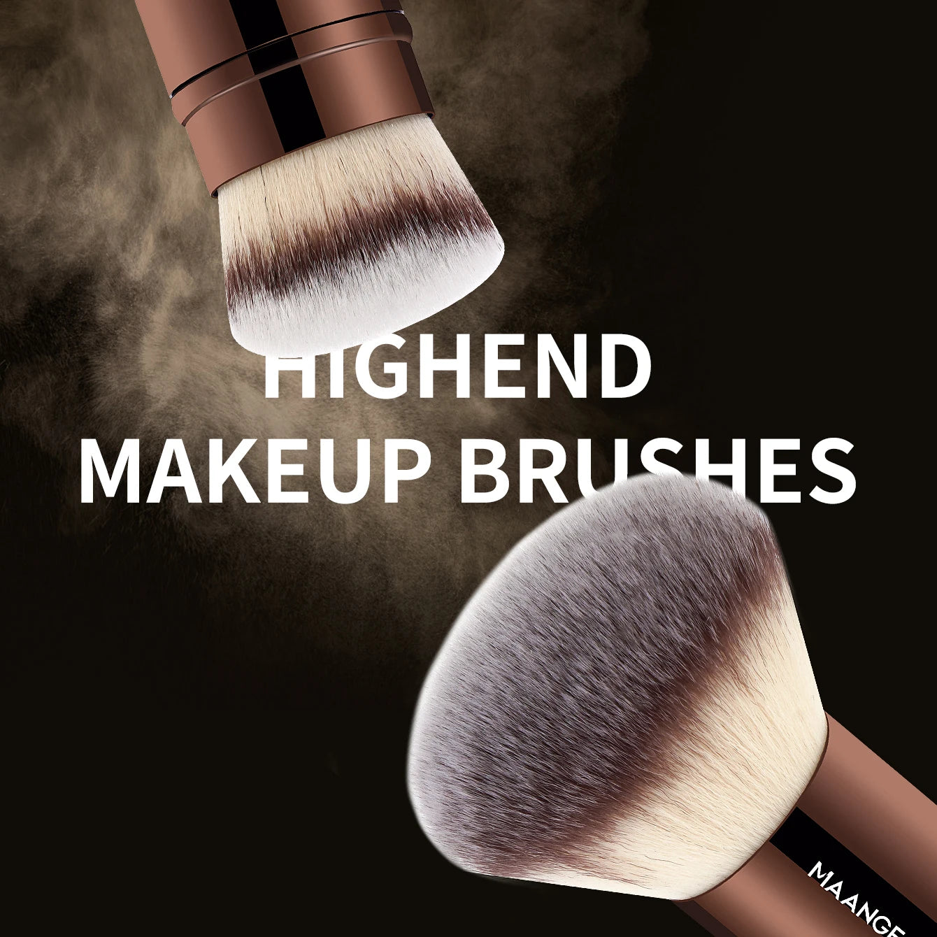 MAANGE Makeup Brushes Double Head Foundation Powder Concealer Blusher Bronzer Makeup Brush Soft Fiber Hair Cosmetic Beauty Tools