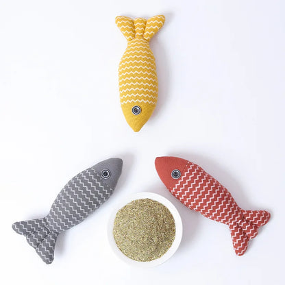 Cat Toys Cat Chew Simulation Fish Toys  Linen Fish Pillow Chew Training Toy  Puppet Pet Supplies Pet Toys