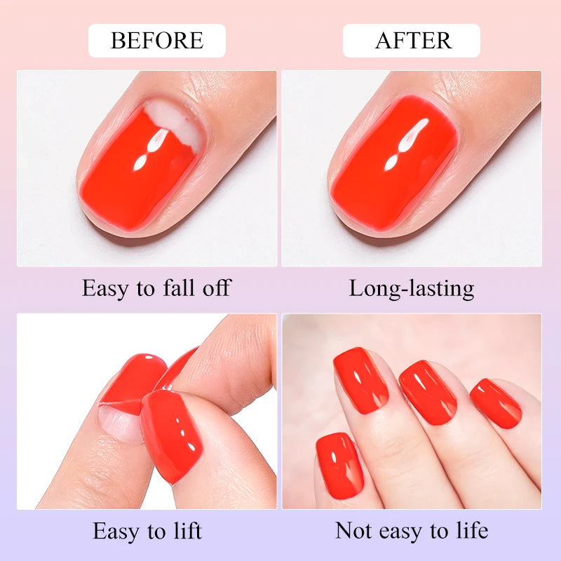 Acrylic No-acid Primer Nail Prep Dehydrator Nail Art Set With Gel Base And Top Coat Soak Off Gel Nail Polish Manicure Tool Kit