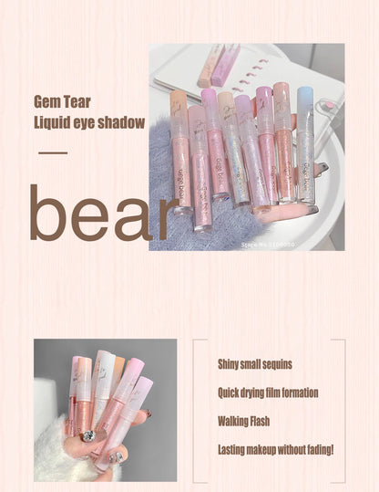 Gem Tear Liquid Eye Shadow Broken Diamond Sequins Eyeliner Pearlescent Fine Flash Silkworm Brightening Highlight Eyeshadow Stick