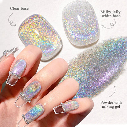 Magnetic Nail Powder Chameleon Glitter Dust Shiny Nail Art Chrome Omnipotent Pigment Can Be Used With Any Color Gel